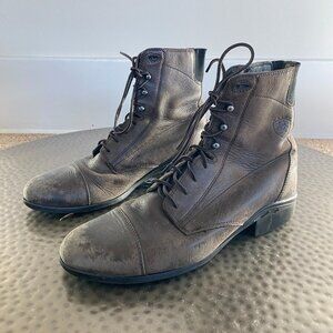 Vintage 80's Lace Up Leather Boots